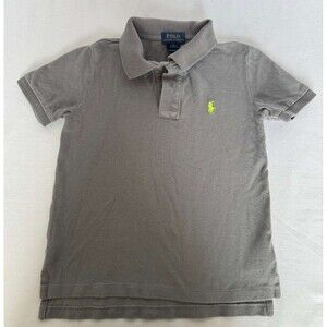 Polo Ralph Lauren Boys Polo Shirt Gray Short Sleeve Size 5